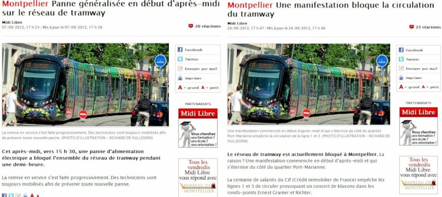 Midi Libre les 7 et 24 septembre 2012