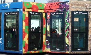 TaM acronyme de Tous avec Moure. Photomontage réalisé avec des clichés pris sur la place Auguste-Gibert à Montpellier, le 22 février 2014 Copyright : Edouard Paris