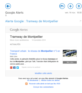 Copie d'écran du début de l'info récupérée par les robots de Google