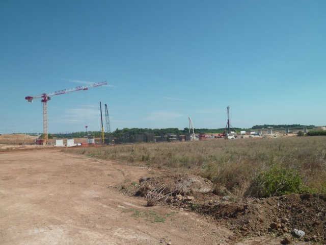 Site de la future gare TGV Montpellier Odysseum Sud de France photographié le mercredi 29 juillet 2015. Copyright : Edouard Paris