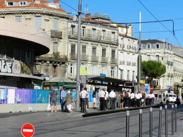 Augmentation de la plupart des tarifs TaM Montpellier 3M, le lundi 1er août 2016 ou la méthode du coup de bambou. Photo prise à la station "Observatoire", le mardi 26 Juillet 2016. Copyright : Anje34
